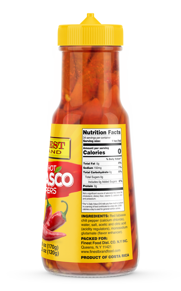 Red Hot Tabasco Peppers (6 Oz) - 0224 – Finest Food NY
